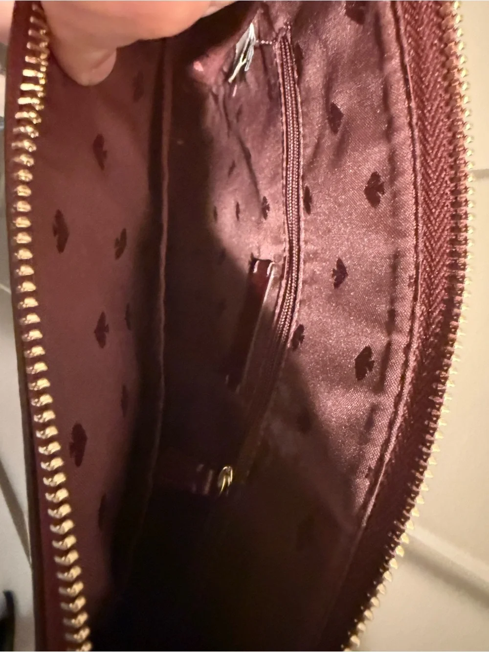 kate spade Wine Red Crossbody with Front Zip Pocket